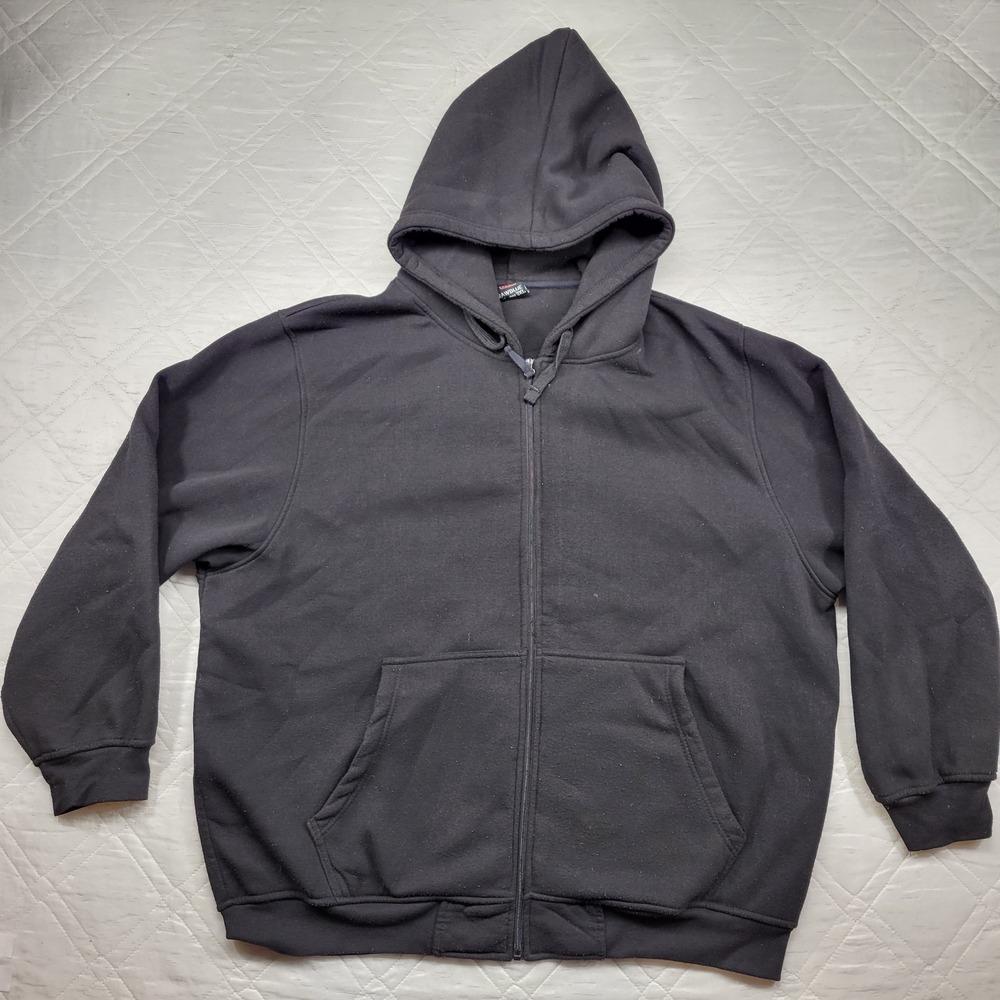 RB RawBlue Well Worn‎ black full zip hoodie size 3XL